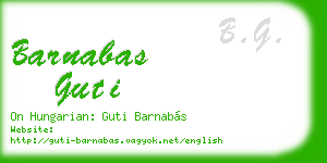 barnabas guti business card